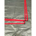 Good Quality Silver-Red PE Tarpaulin